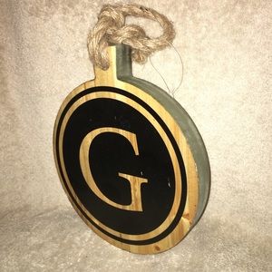 Wall hanging wooden Plaque 
Letter G